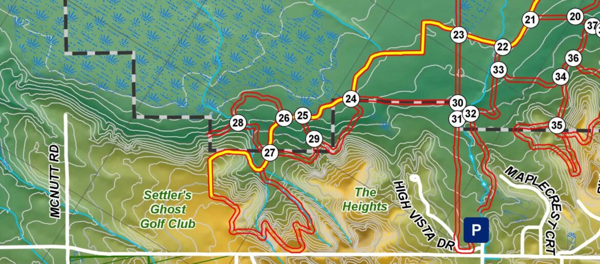 The Copeland forest trails map