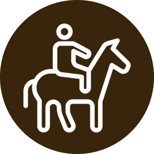 icon for the horseback riding activity in the Copeland Forest