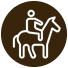 icon for the horseback riding activity in the Copeland Forest